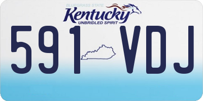 KY license plate 591VDJ