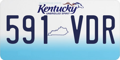 KY license plate 591VDR