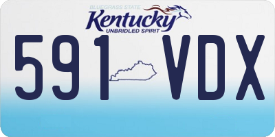 KY license plate 591VDX