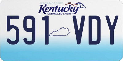 KY license plate 591VDY