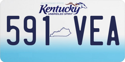 KY license plate 591VEA