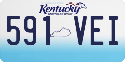 KY license plate 591VEI