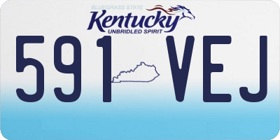 KY license plate 591VEJ