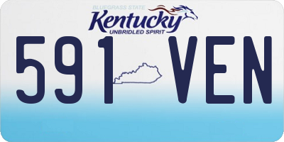 KY license plate 591VEN