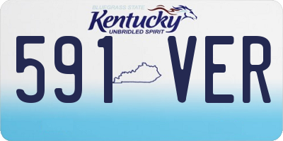 KY license plate 591VER