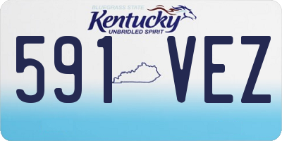 KY license plate 591VEZ