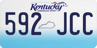 KY license plate 592JCC