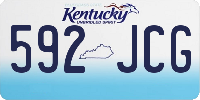 KY license plate 592JCG