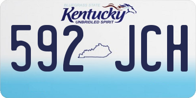 KY license plate 592JCH