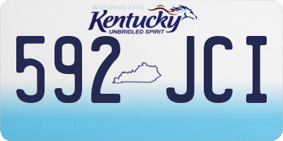 KY license plate 592JCI