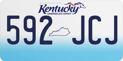 KY license plate 592JCJ