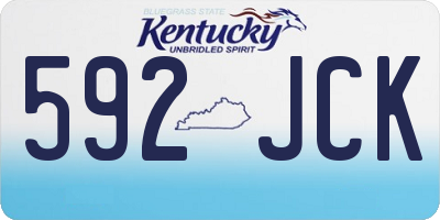 KY license plate 592JCK