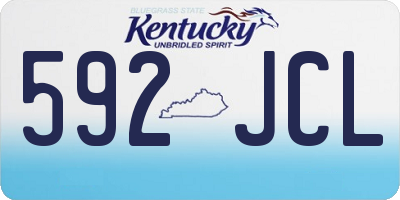 KY license plate 592JCL