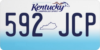 KY license plate 592JCP