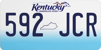 KY license plate 592JCR