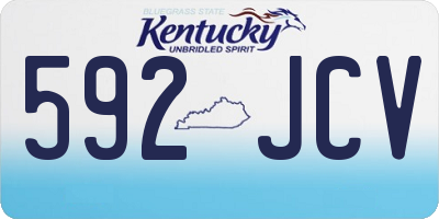 KY license plate 592JCV