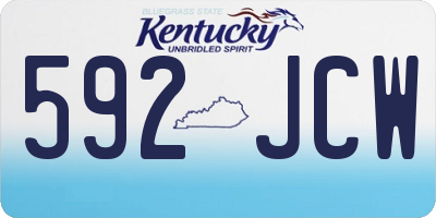 KY license plate 592JCW