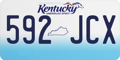 KY license plate 592JCX