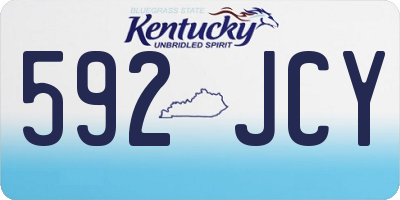 KY license plate 592JCY