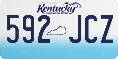 KY license plate 592JCZ