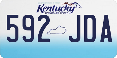 KY license plate 592JDA