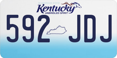KY license plate 592JDJ