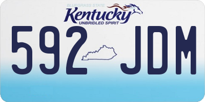 KY license plate 592JDM