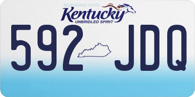 KY license plate 592JDQ