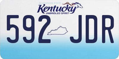 KY license plate 592JDR