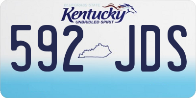 KY license plate 592JDS