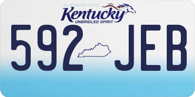 KY license plate 592JEB