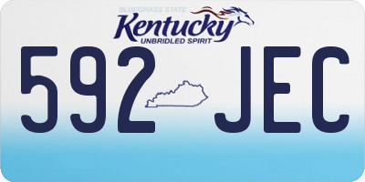 KY license plate 592JEC