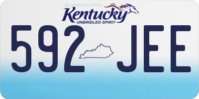 KY license plate 592JEE