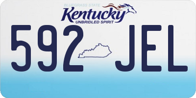 KY license plate 592JEL