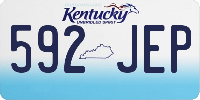 KY license plate 592JEP