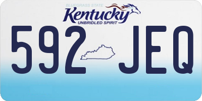KY license plate 592JEQ