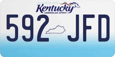 KY license plate 592JFD