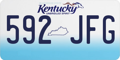 KY license plate 592JFG