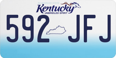 KY license plate 592JFJ