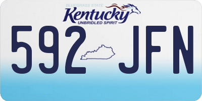 KY license plate 592JFN