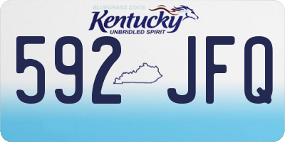 KY license plate 592JFQ