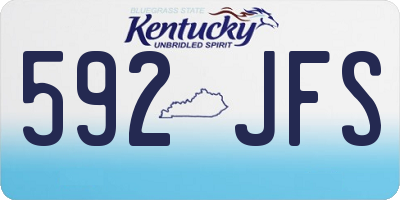 KY license plate 592JFS
