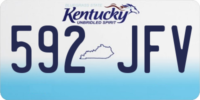KY license plate 592JFV
