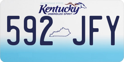 KY license plate 592JFY