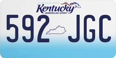 KY license plate 592JGC