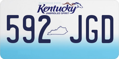KY license plate 592JGD