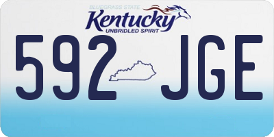 KY license plate 592JGE