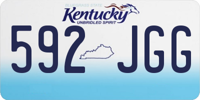 KY license plate 592JGG