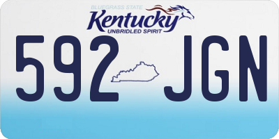 KY license plate 592JGN