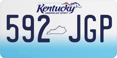 KY license plate 592JGP